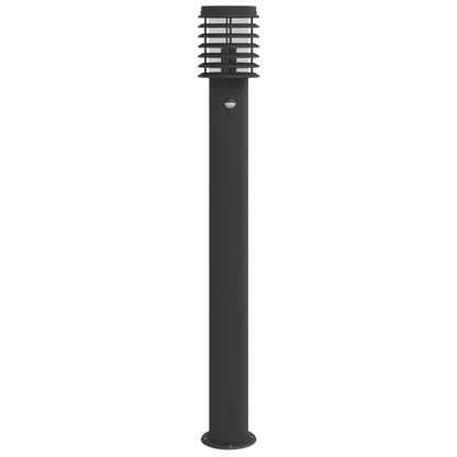 Wegeleuchte mit Bewegungsmelder Schwarz 110 cm Edelstahl