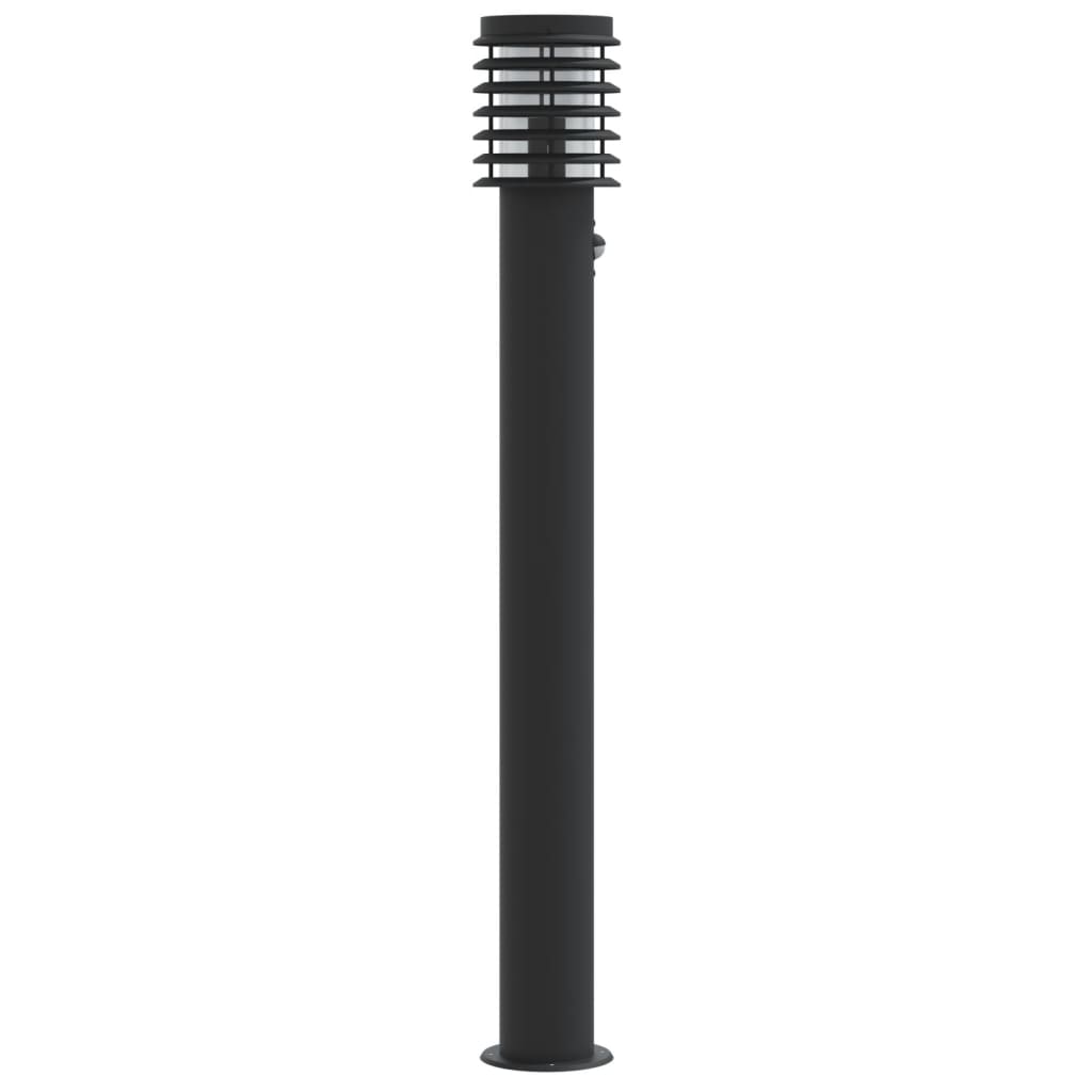 Wegeleuchte mit Bewegungsmelder Schwarz 110 cm Edelstahl
