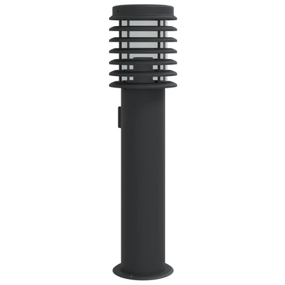Wegeleuchte mit Steckdose Schwarz 60 cm Edelstahl