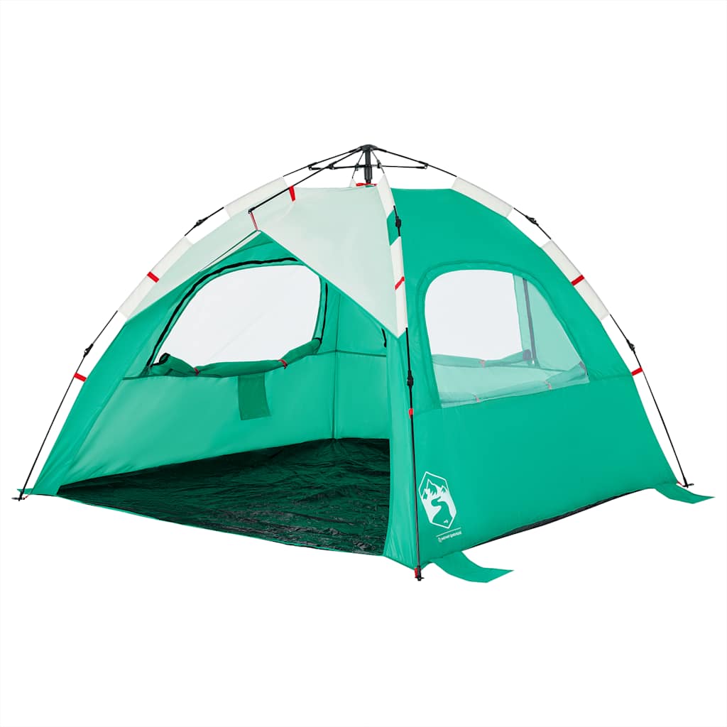 Strandzelt 3 Personen Seegrün Quick Release Wasserdicht