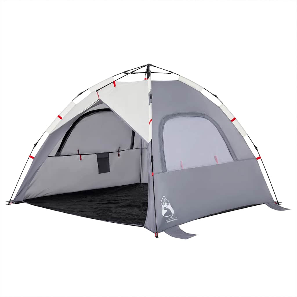 Strandzelt 3 Personen Grau Quick Release Wasserdicht