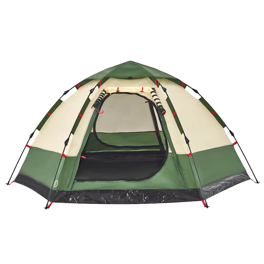Campingzelt 4 Personen Grün Quick Release