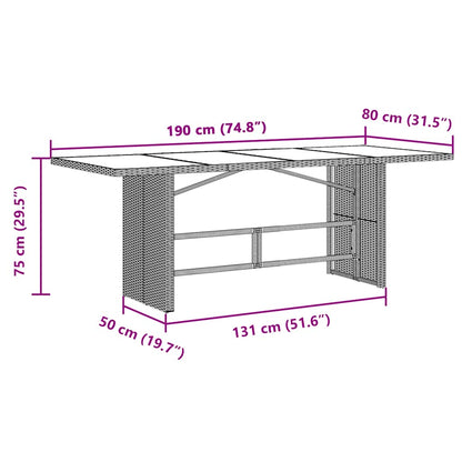 9-tlg. Garten-Bistro-Set mit Kissen Schwarz Poly Rattan