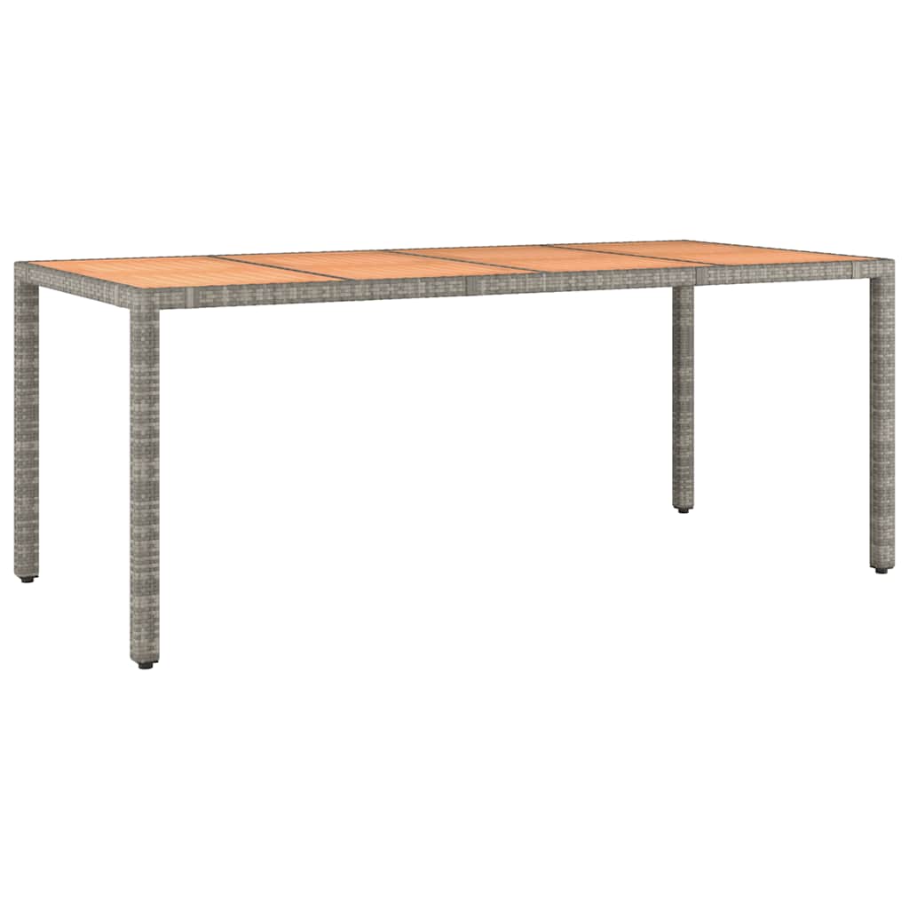 9-tlg. Garten-Bistro-Set mit Kissen Grau Poly Rattan
