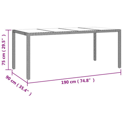7-tlg. Garten-Bistro-Set mit Kissen Beige Poly Rattan
