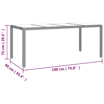 7-tlg. Garten-Bistro-Set mit Kissen Braun Poly Rattan