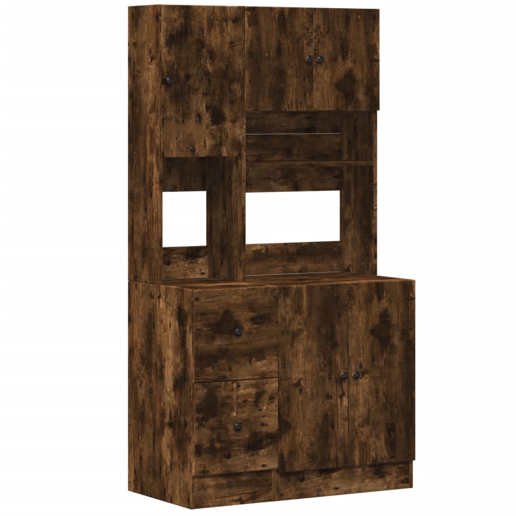 Køkkenskab Røget Eg 95x50x180 cm Træ Materiale