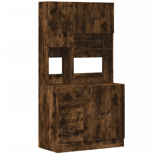 Køkkenskab Røget Eg 95x50x180 cm Træ Materiale