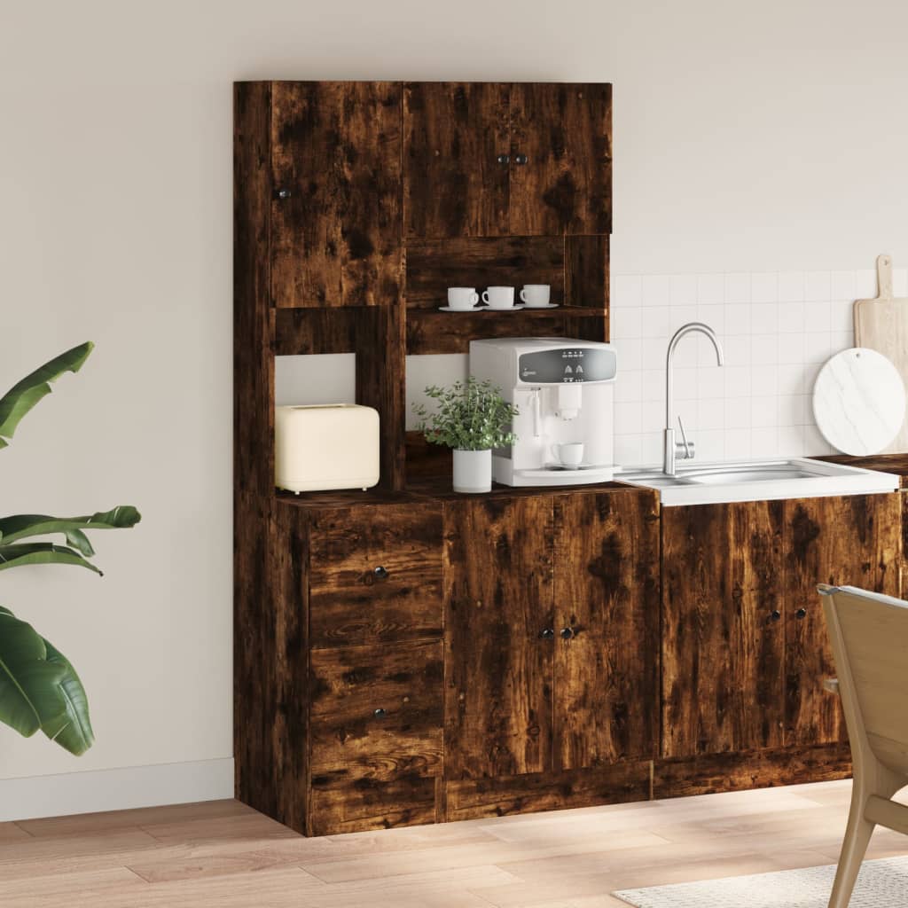 Køkkenskab Røget Eg 95x50x180 cm Træ Materiale