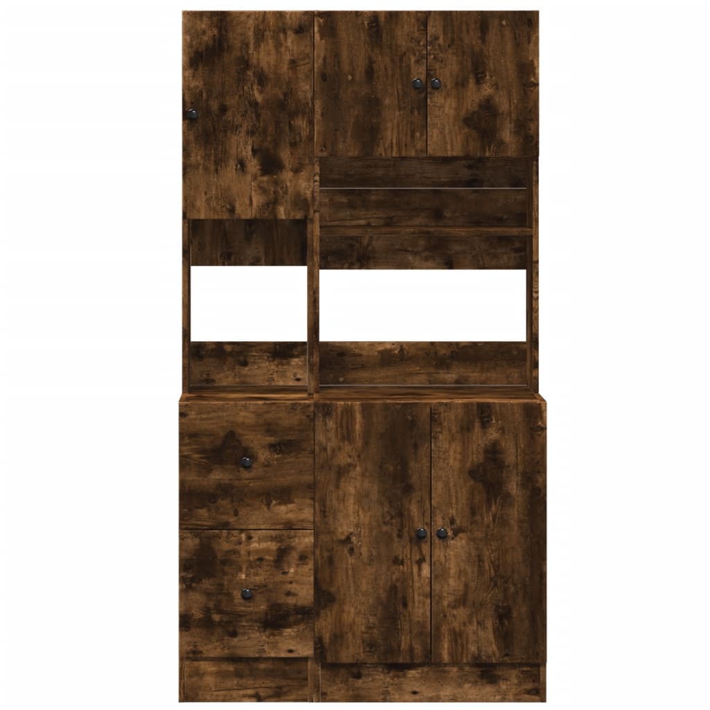 Køkkenskab Røget Eg 95x50x180 cm Træ Materiale