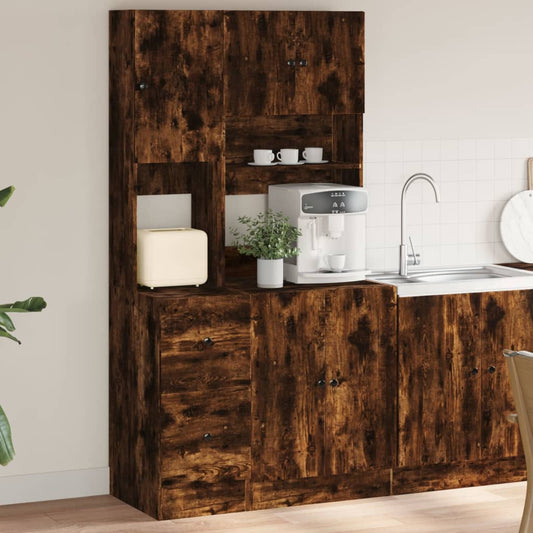 Køkkenskab Røget Eg 95x50x180 cm Træ Materiale