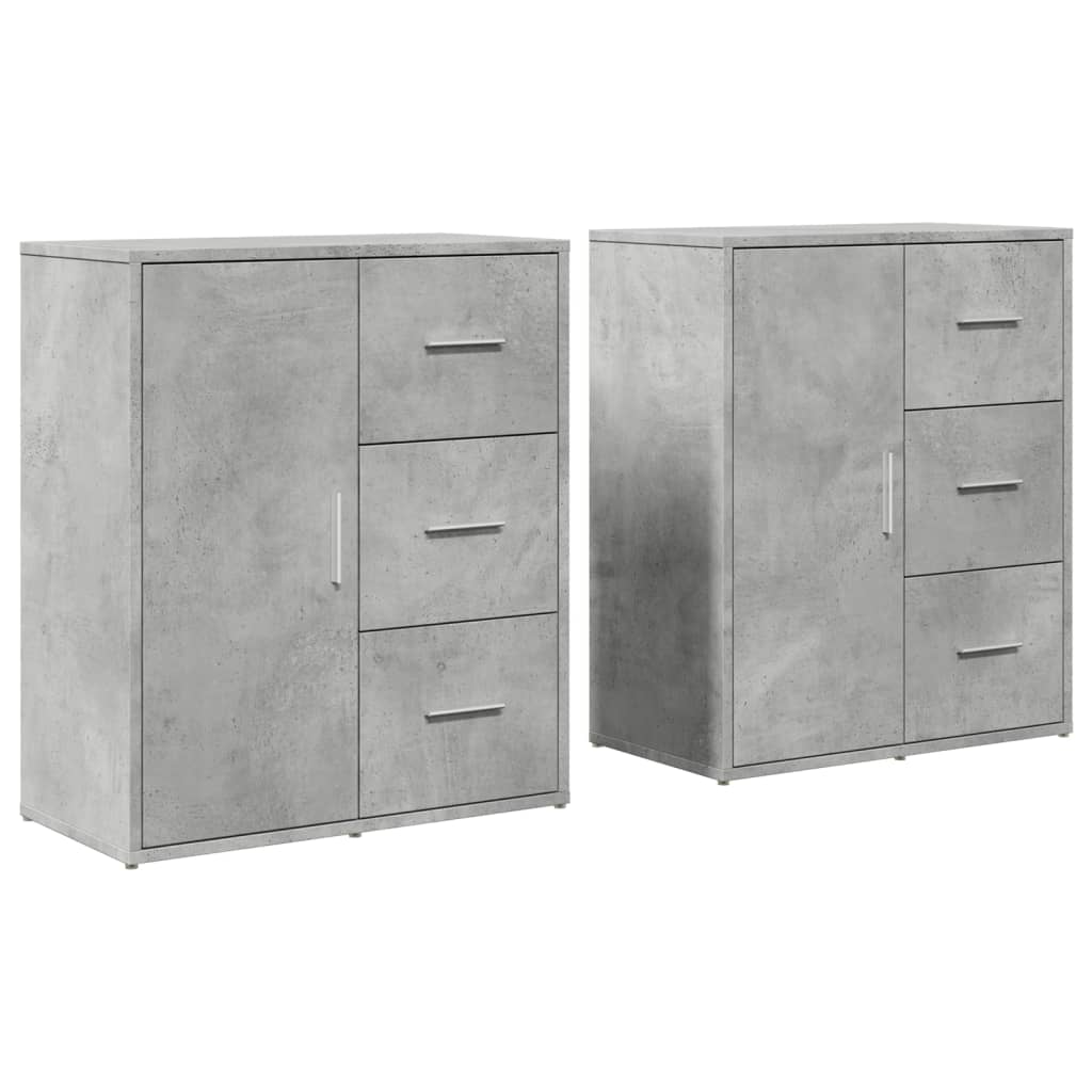 Skænke 2 stk Betongrå 60x31x70 cm træmateriale