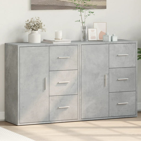Skænke 2 stk Betongrå 60x31x70 cm træmateriale
