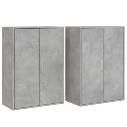 Skænke 2 stk Betongrå 60x31x84 cm træmateriale