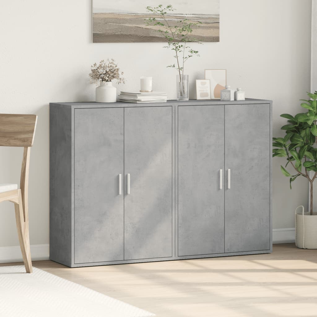 Skænke 2 stk Betongrå 60x31x84 cm træmateriale