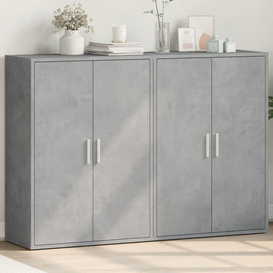 Skænke 2 stk Betongrå 60x31x84 cm træmateriale