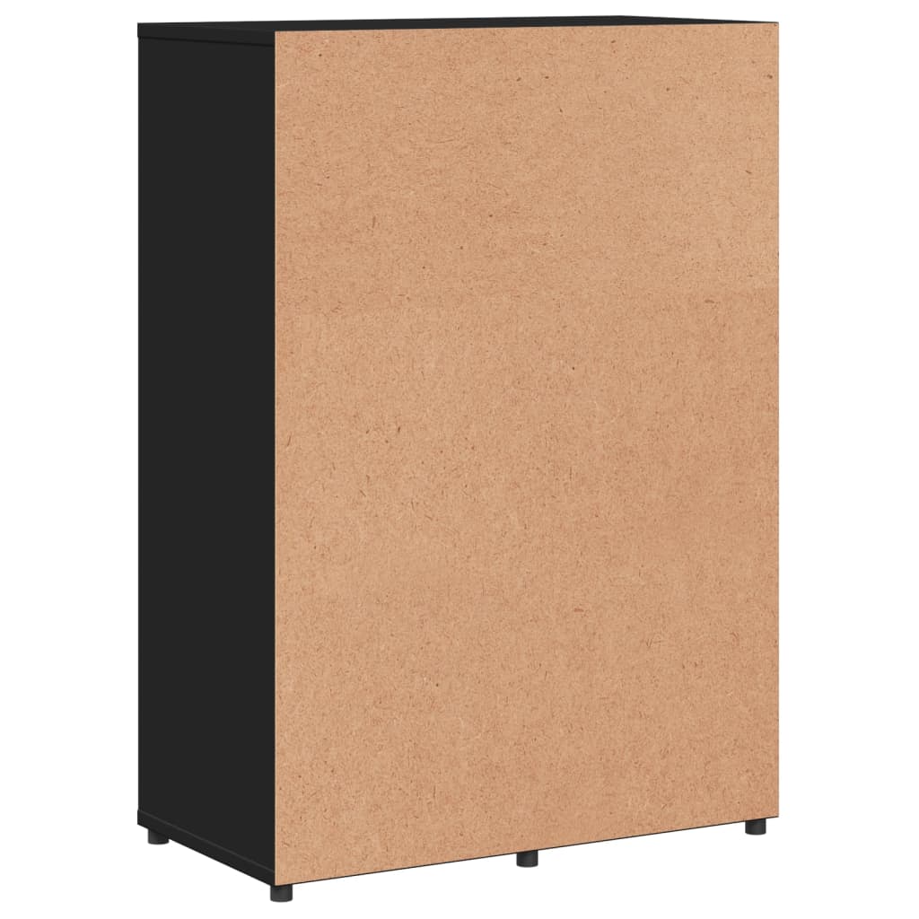 Skænke 2 stk Sort 60x31x84 cm træmateriale