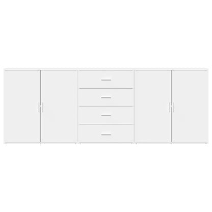 Sideboards 3 Stk. Weiß Holzwerkstoff