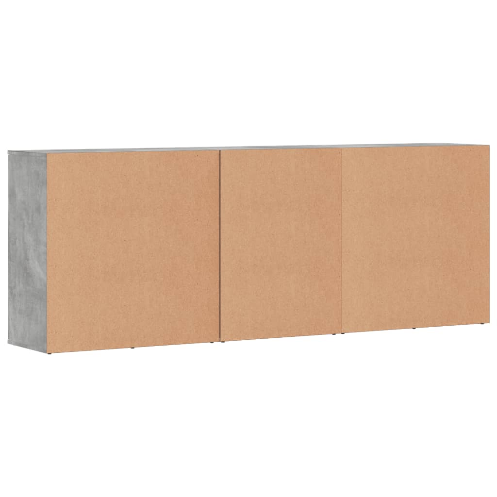 Sideboards 3 Stk. Betongrau Holzwerkstoff