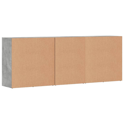 Sideboards 3 Stk. Betongrau Holzwerkstoff