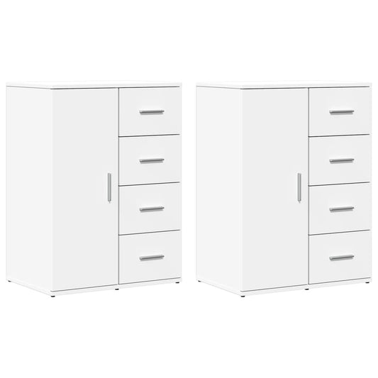 Sideboards 2 Stk. Weiß 59x39x80 cm Holzwerkstoff