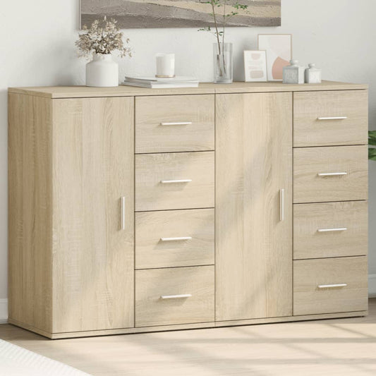 Sideboards 2 Stk. Sonoma-Eiche 59x39x80 cm Holzwerkstoff