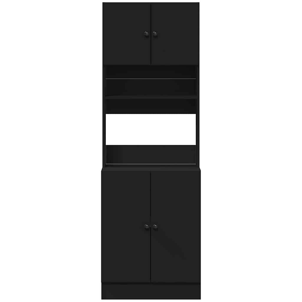 Küchenschrank Schwarz 60x50x180 cm Holzwerkstoff