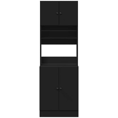 Küchenschrank Schwarz 60x50x180 cm Holzwerkstoff