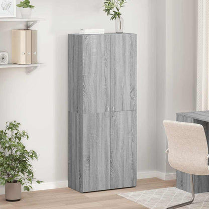 Aktenschrank Grau Sonoma 60x32x153 cm Holzwerkstoff