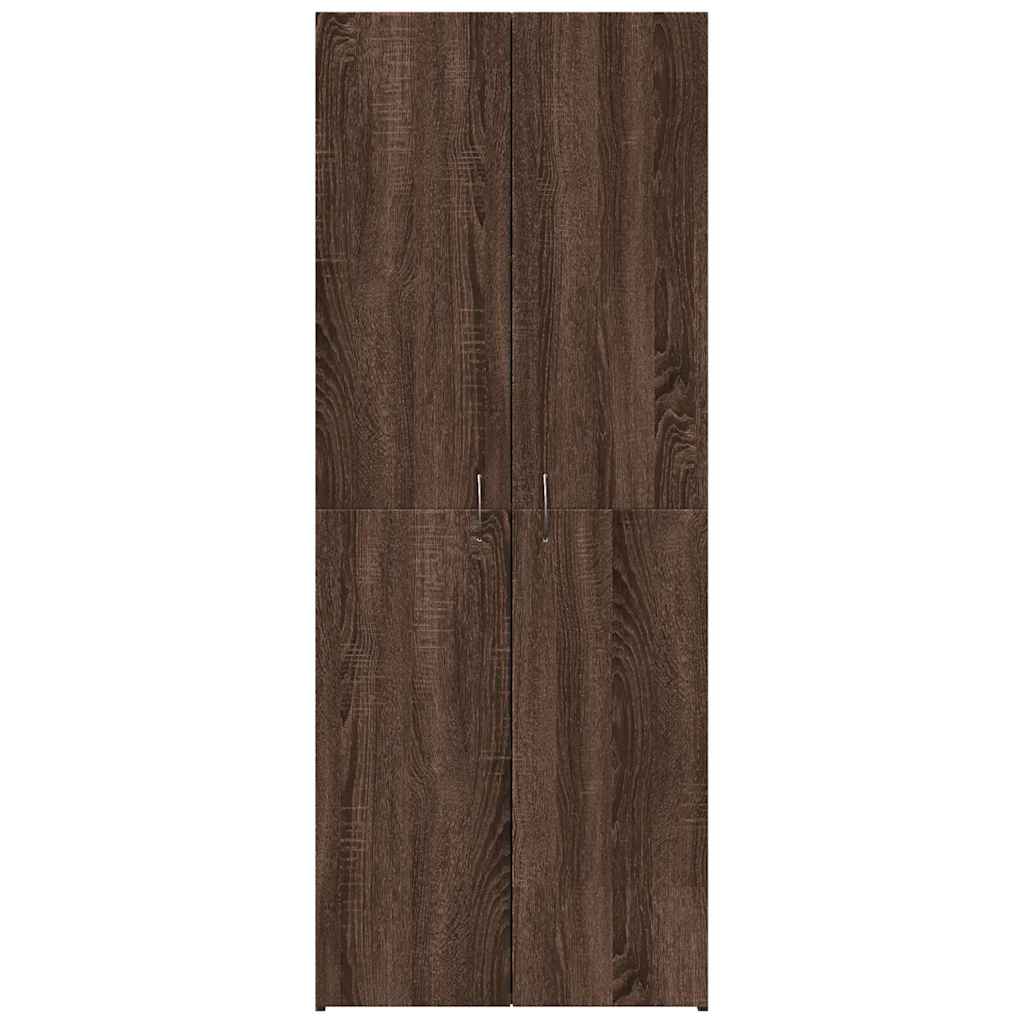 Aktenschrank Braun Eichen-Optik 60x32x153 cm Holzwerkstoff