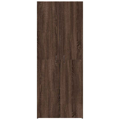 Aktenschrank Braun Eichen-Optik 60x32x153 cm Holzwerkstoff