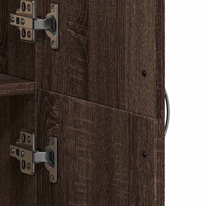 Aktenschrank Braun Eichen-Optik 60x32x153 cm Holzwerkstoff