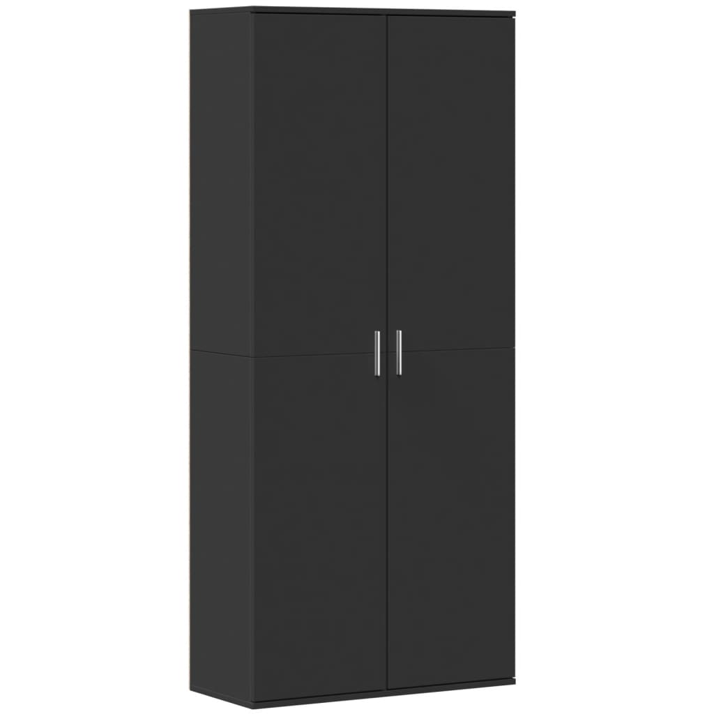 Highboard Schwarz 80x35x180 cm Holzwerkstoff