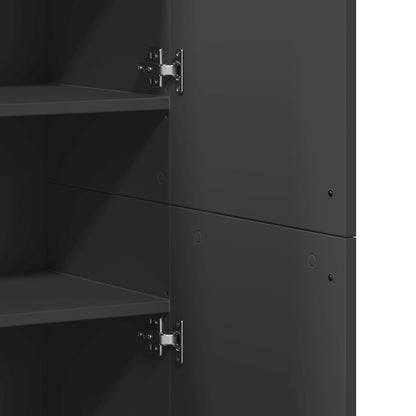 Highboard Schwarz 80x35x180 cm Holzwerkstoff