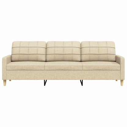 3-Sitzer-Sofa Creme 210 cm Stoff