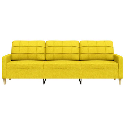 3-Sitzer-Sofa Hellgelb 210 cm Stoff