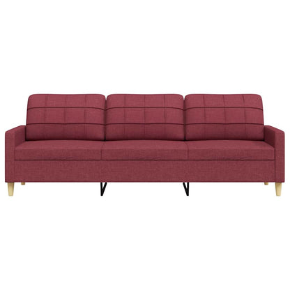 3-Sitzer-Sofa Weinrot 210 cm Stoff