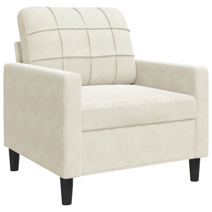 Lænestol Creme 60 cm Fløjl