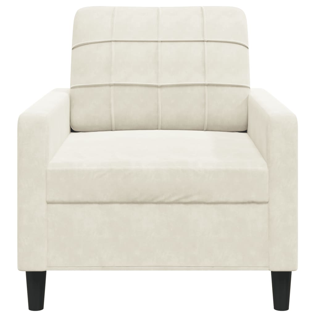 Lænestol Creme 60 cm Fløjl