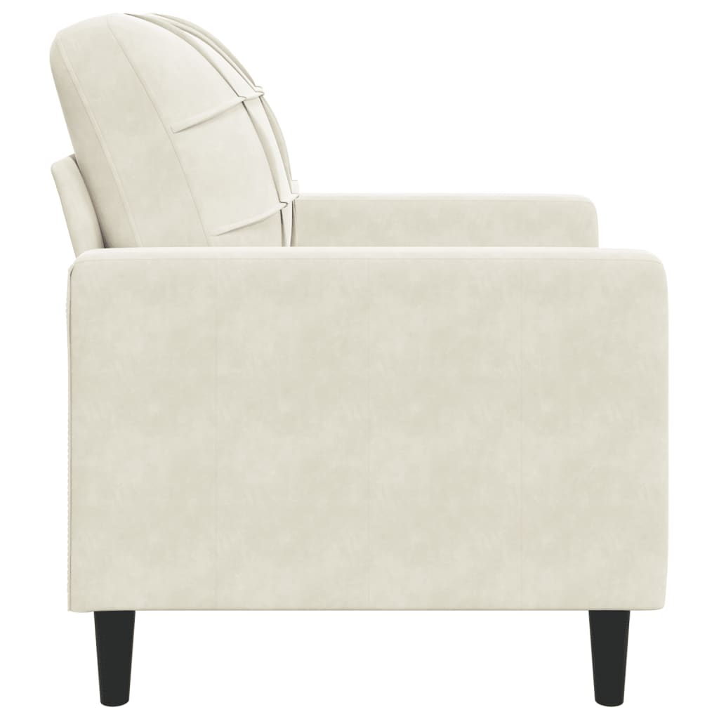 Lænestol Creme 60 cm Fløjl