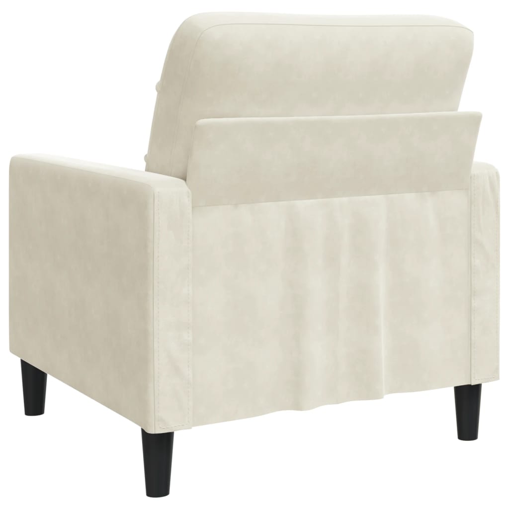 Lænestol Creme 60 cm Fløjl