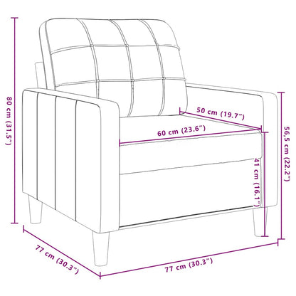 Sessel Creme 60 cm Samt