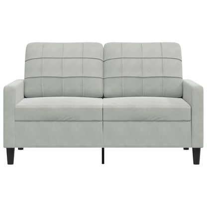 2-personers sofa lysegrå 120 cm fløjl
