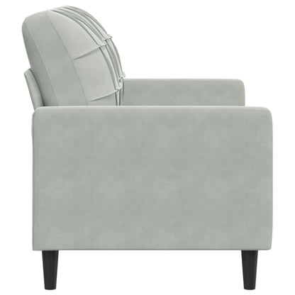 2-personers sofa lysegrå 120 cm fløjl