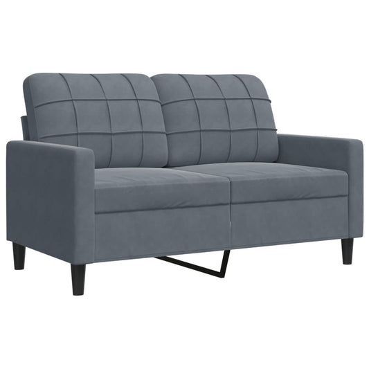 2-personers sofa mørkegrå 120 cm fløjl