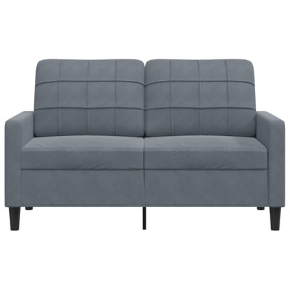 2-personers sofa mørkegrå 120 cm fløjl