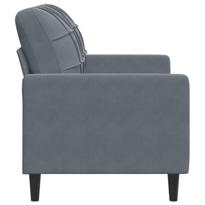 2-personers sofa mørkegrå 120 cm fløjl
