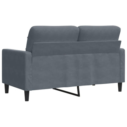 2-personers sofa mørkegrå 120 cm fløjl