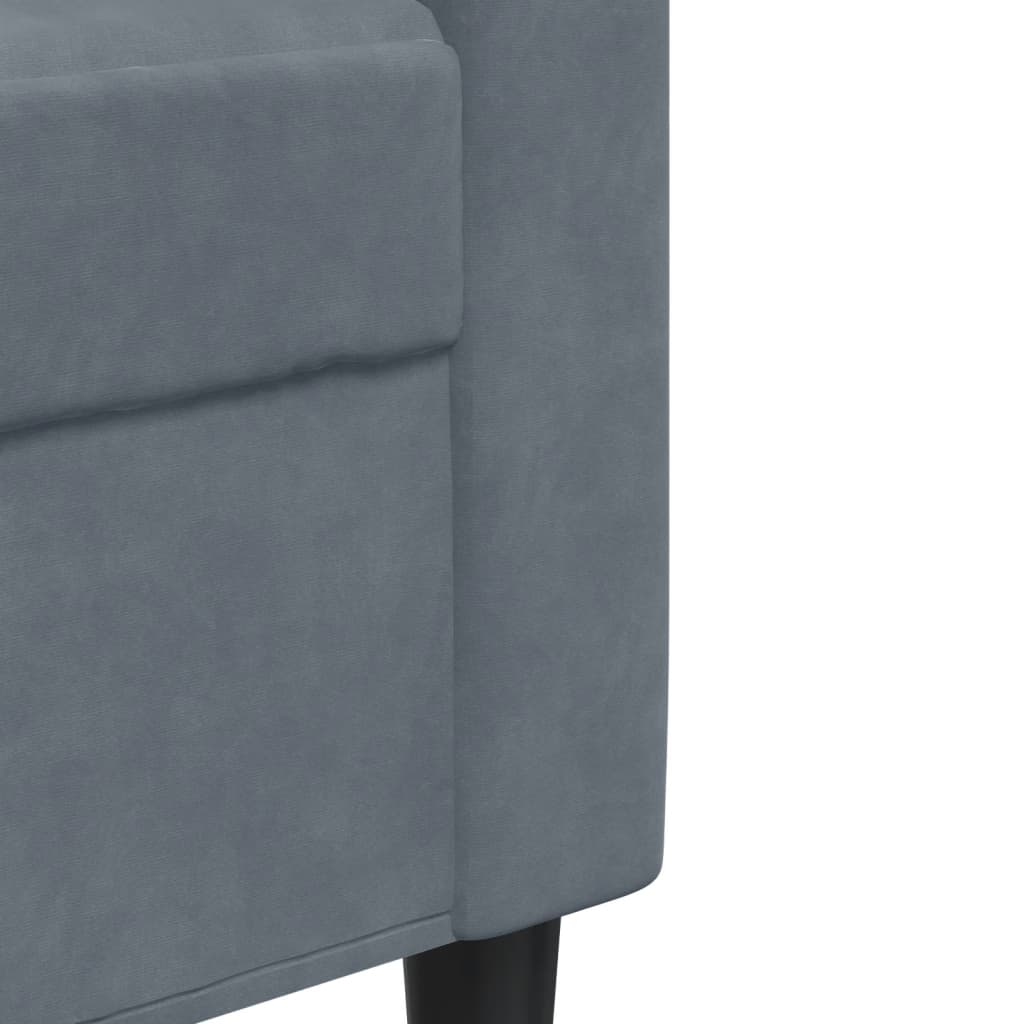 2-personers sofa mørkegrå 120 cm fløjl