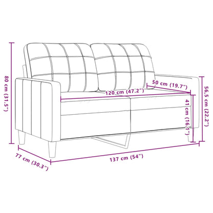 2-Sitzer-Sofa Rosa 120 cm Samt